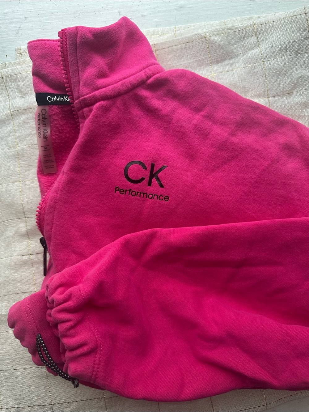 Calvin Klein Hot Pink CK Performance Half-Zip Pullover